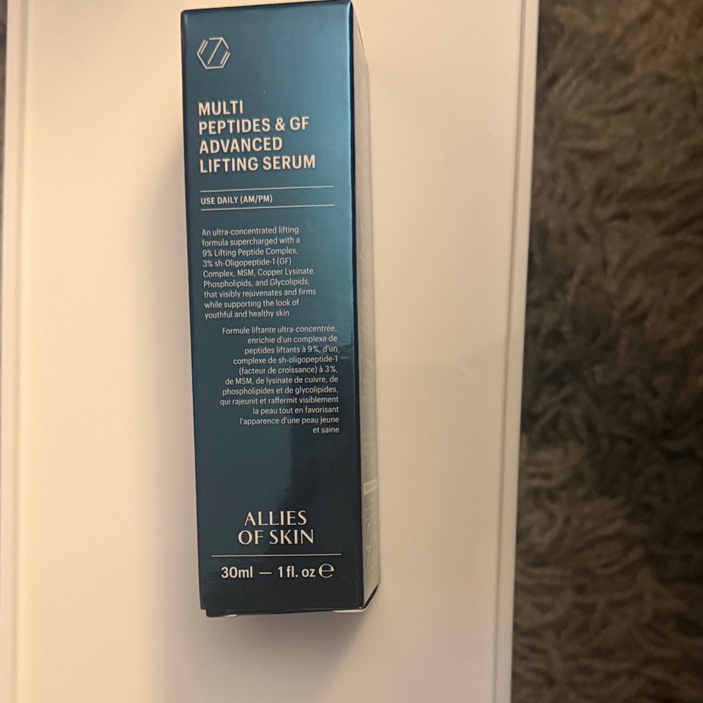 Allies of Skin multi peptides & GF advanced lifting serum — teal